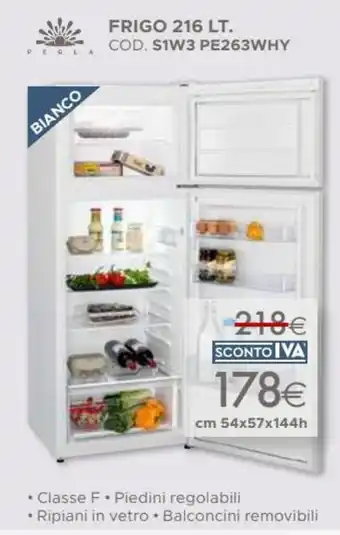 Mondo Convenienza FRIGO 216 LT. COD. S1W3 PE263WHY offerta