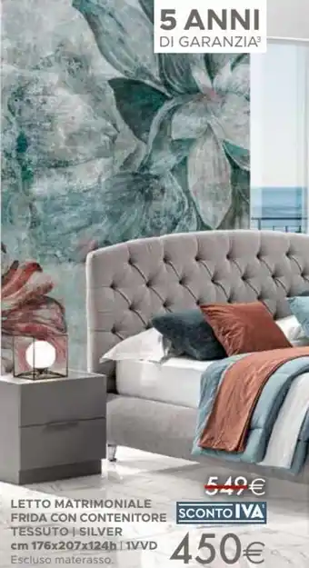 Mondo Convenienza LETTO MATRIMONIALE FRIDA CON CONTENITORE offerta