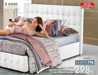 Mondo Convenienza LETTO CONTENITORE cm 179x207x115h offerta