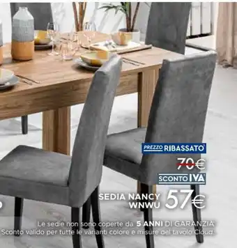 Mondo Convenienza SEDIA NANCY WNWU offerta