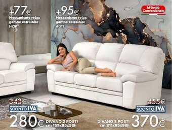 Mondo Convenienza DIVANO 3 POSTI cm 211x95x98h offerta
