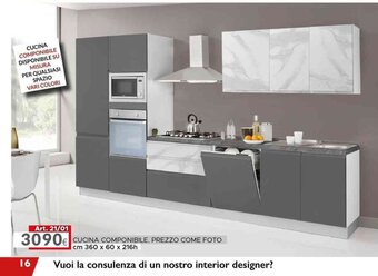 Dotolo Mobili Dotolo Mobili CUCINA COMPONIBILE cm 360 x 60 x 216h offerta