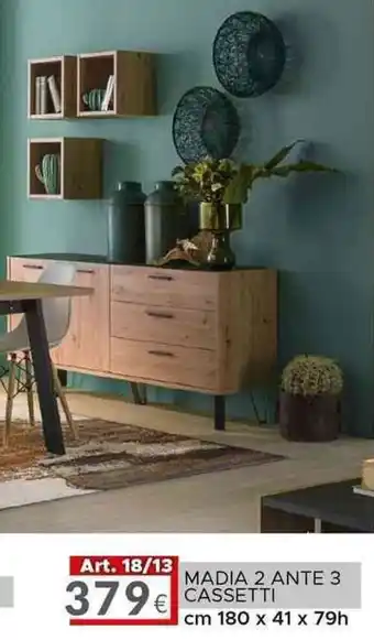 Dotolo Mobili Dotolo Mobili MADIA 2 ANTE 3 CASSETTI cm 180 x 41 x 79 h offerta