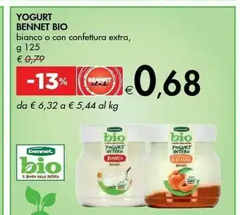 Bennet Bennet Yogurt Bio Bianco offerta