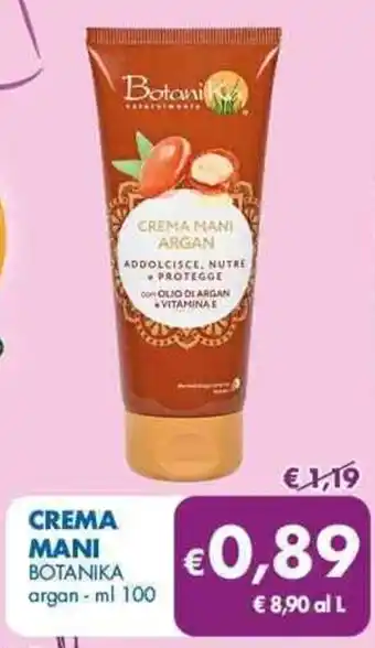 CREMA MANI BOTANIKA argan - ml 100