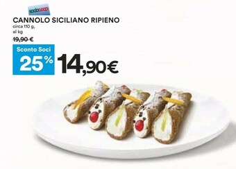 Coop Cannolo Siciliano Ripieno 110 G offerta