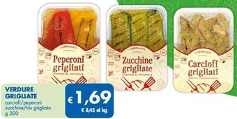 MD Discount VERDURE GRIGLIATE carciofi/peperoni zucchine/tris grigliato g 200 offerta