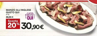 Coop Manzo All'inglese Gusto Qui offerta