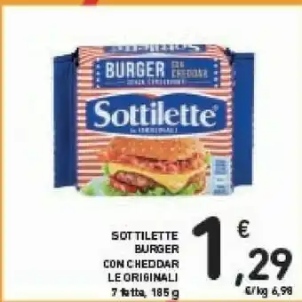 Conad Mondelez - Sottilette Le Originali Burger con Cheddar 185 g(ml) offerta