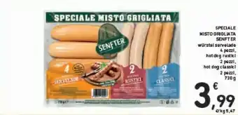 Conad Senfter Speciale Misto Grigliata Wurstel Servelade /Hot Dog Rustici/Hot Dog Classici offerta