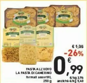 Conad La Pasta Di Camerino - Rustiche All'Uovo 250 G(ml) offerta