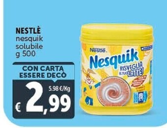 Gourmet Déco Nestlè nesquik solubile offerta