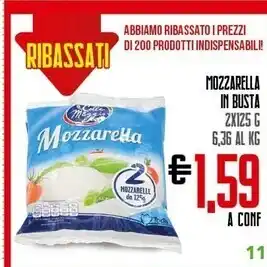 Todis Colle maggio mozzarella in busta offerta