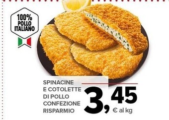 Todis Spinacine e cotolette di pollo offerta
