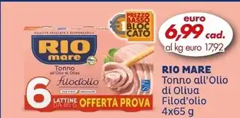 Italmark Rio mare tonno all'olio di oliva filo d'olio offerta