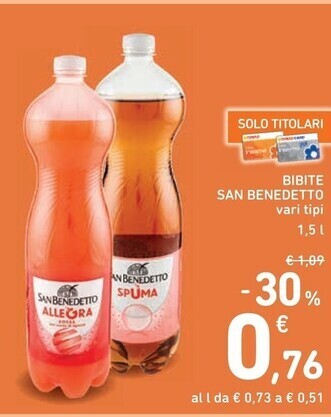 Spazio Conad San benedetto bibite offerta