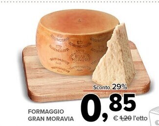 Todis Gran moravia formaggio offerta