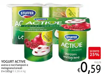Ecu Discount Stuffer Active Yogurt 2x125g offerta