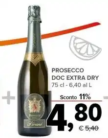 Todis Pirani prosecco doc extra dry offerta