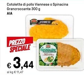 Iper La Grande Aia cotolette di pollo viennese offerta
