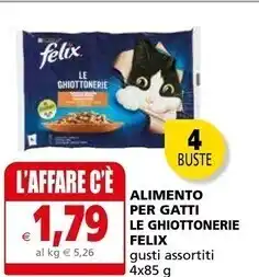Il Gigante Purina alimento per gatti le ghiottonerie felix offerta