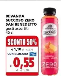 Il Gigante San benedetto bevanda succoso zero offerta
