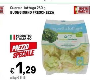 Iper La Grande Buongiorno freschezza cuore di lattuga offerta