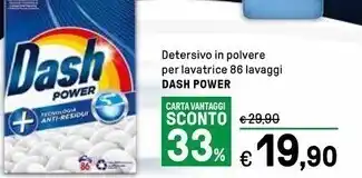 Iper La Grande Dash detersivo in polvere per lavatrice 86 lavaggi offerta
