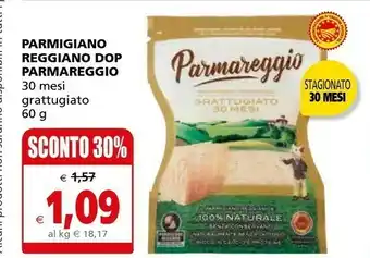 Il Gigante Parmareggio Parmigiano Reggiano 30 Mesi Grattugiato 60 G(ml) offerta