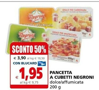 Il Gigante Negroni Pancetta A Cubetti offerta