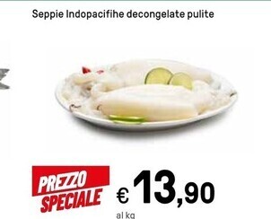 Iper La Grande Seppie indopacifihe decongelate pulite offerta