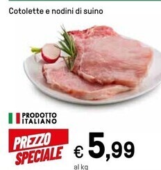 Iper La Grande Cotolette e nodini di suino offerta