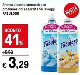 Iper La Grande Fabuloso ammorbidente concentrato profumazioni assortite 56 lavaggi offerta