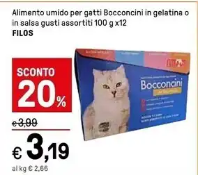 Iper La Grande Filos - alimento umido per gatti bocconcini in gelatina o in salsa gusti assortiti offerta