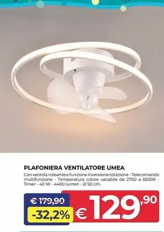 Progress Plafoniera ventilatore umea offerta
