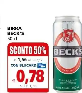 Il Gigante Becks Beck's - Birra 500 G(ml) offerta