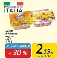 Carrefour Market Negroni cubetti di pancetta offerta
