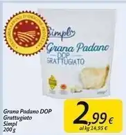 Carrefour Market Simpl grana padano dop grattugiato offerta