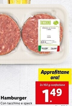 Lidl Hamburger offerta