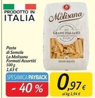 Carrefour Market La molisana pasta di semola offerta
