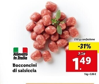 Lidl Bocconcini di salsiccia offerta
