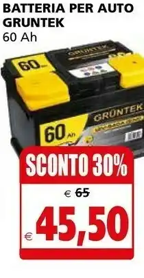 Gruntek Batteria Per Auto 60 Ah