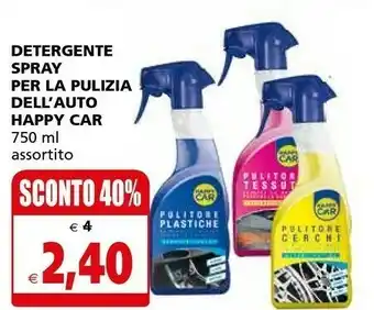 Il Gigante Happy Car Detergente Spray Per La Pulizia Dell'auto offerta