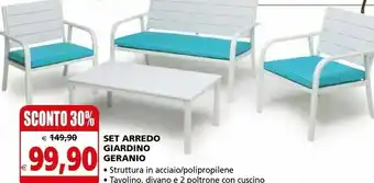 Set Arredo Giardino Geranio