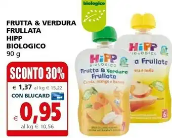 Il Gigante Hipp Frutta Frullata Pera E Mela 90 G(ml) offerta