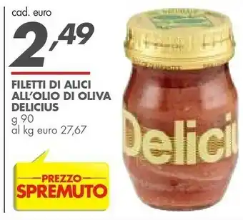 Italmark Delicius Filetti Di Alici All'Olio Di Oliva offerta