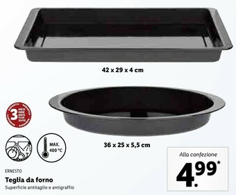 Lidl Ernesto Teglia Da Forno offerta