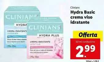 Clinians Hdyra Basic Crema Viso Idratante