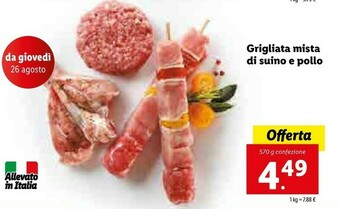 Lidl Grigliata Mista Di Suino E Pollo offerta
