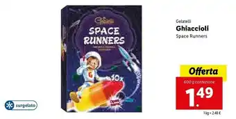 Lidl Gelatelli Ghiaccioli Space Runners offerta